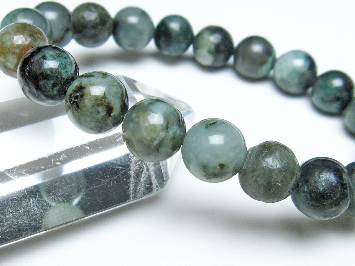 エメラルド ブレスレット 10mm メンズ レディース 一点物 メール便可 [M便 1/10] 111-32887