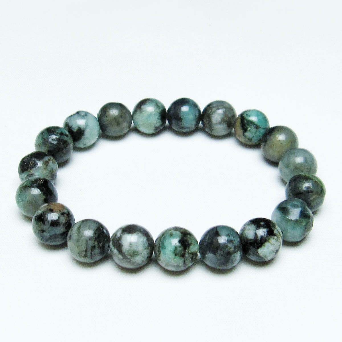 エメラルド ブレスレット 11mm メンズ レディース 一点物 メール便可 [M便 1/10] 111-32896