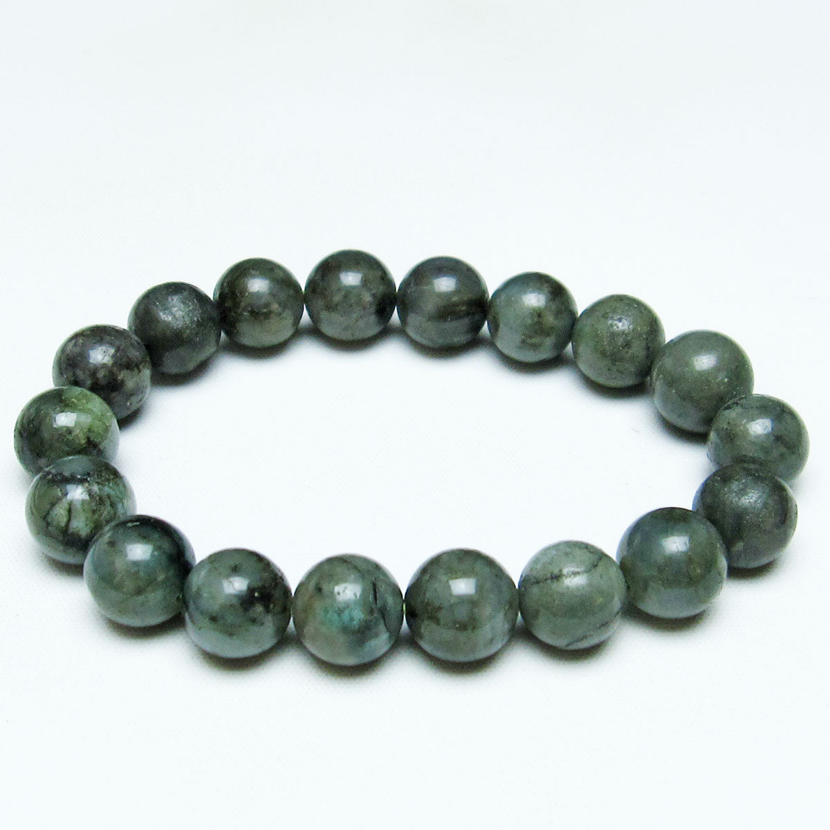 エメラルド ブレスレット 11mm メンズ レディース 一点物 メール便可 [M便 1/10] 111-32897