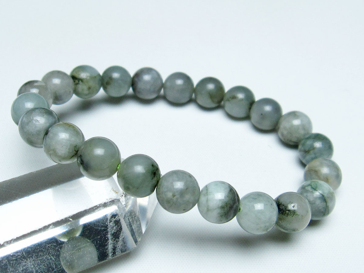 エメラルド ブレスレット 9mm メンズ レディース 一点物 メール便可 [M便 1/10] 111-32949