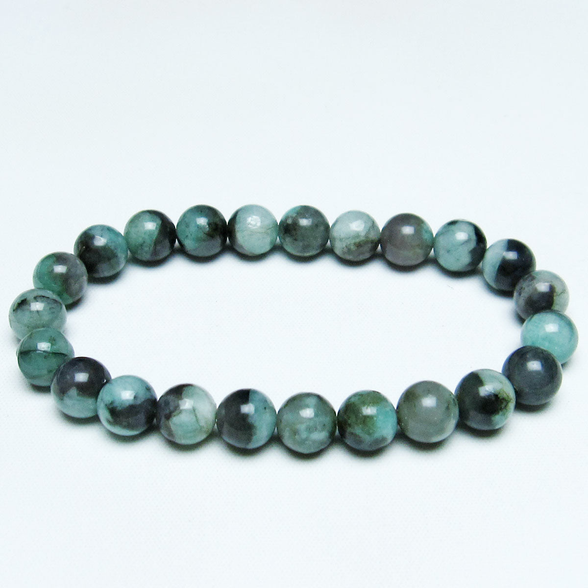エメラルド ブレスレット 9mm Emerald Bracelet 緑玉 翠玉 メンズ レディース 一点物 メール便可 [M便 1/10] 111-32954