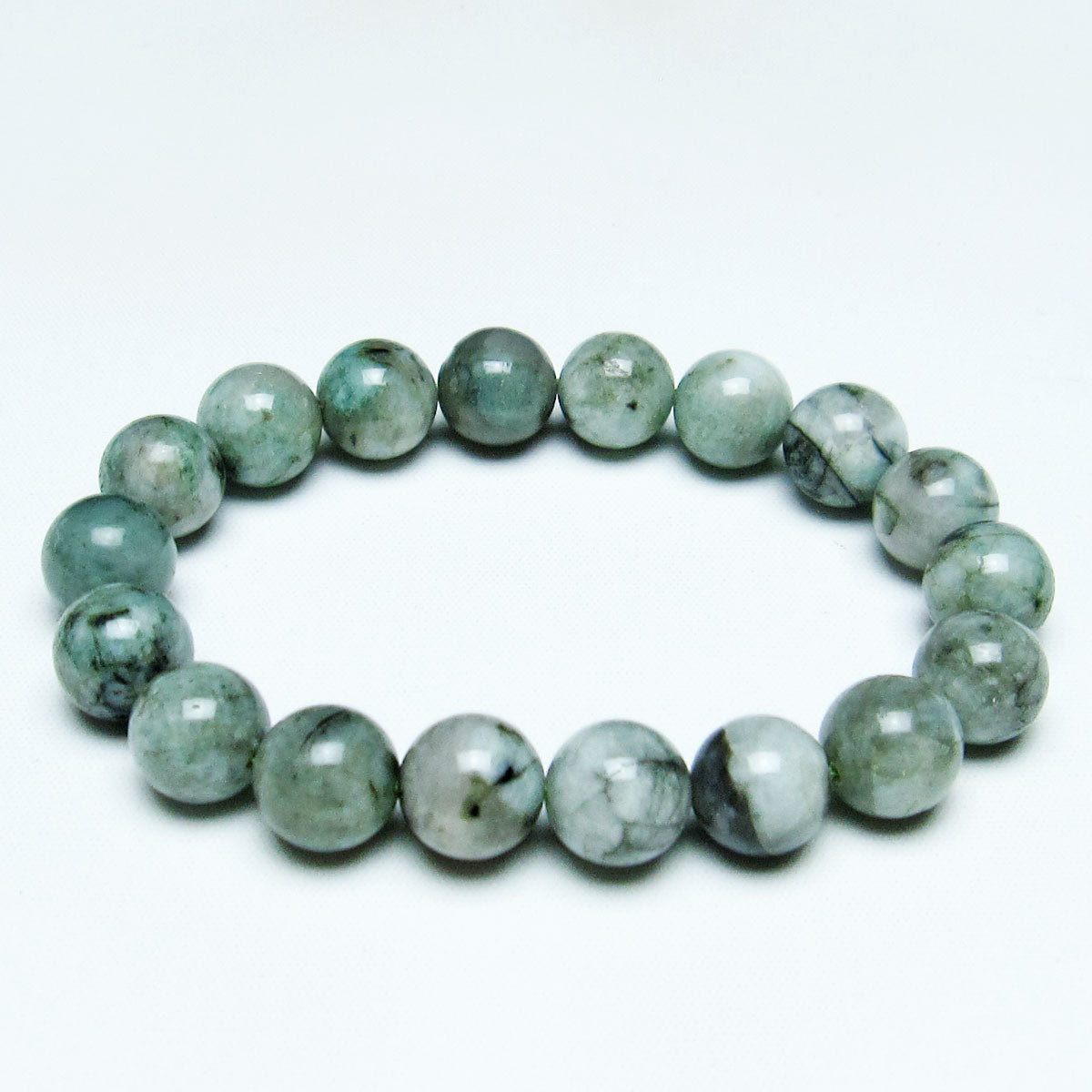 エメラルド ブレスレット 11mm Emerald Bracelet 緑玉 翠玉 メンズ レディース 一点物 メール便可 [M便 1/10] 111-32966