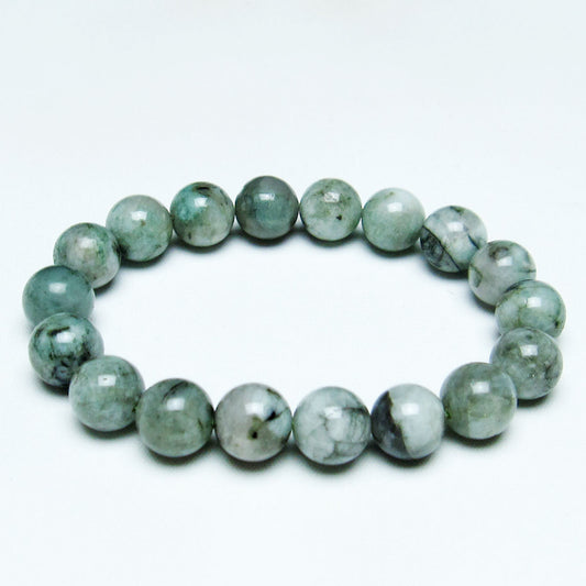 エメラルド ブレスレット 11mm Emerald Bracelet 緑玉 翠玉 メンズ レディース 一点物 メール便可 [M便 1/10] 111-32966