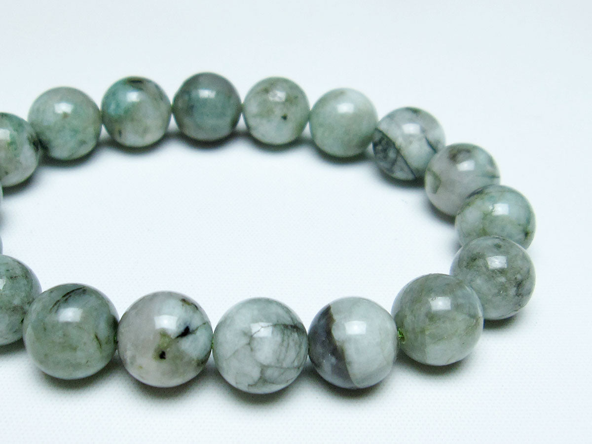エメラルド ブレスレット 11mm Emerald Bracelet 緑玉 翠玉 メンズ レディース 一点物 メール便可 [M便 1/10] 111-32966