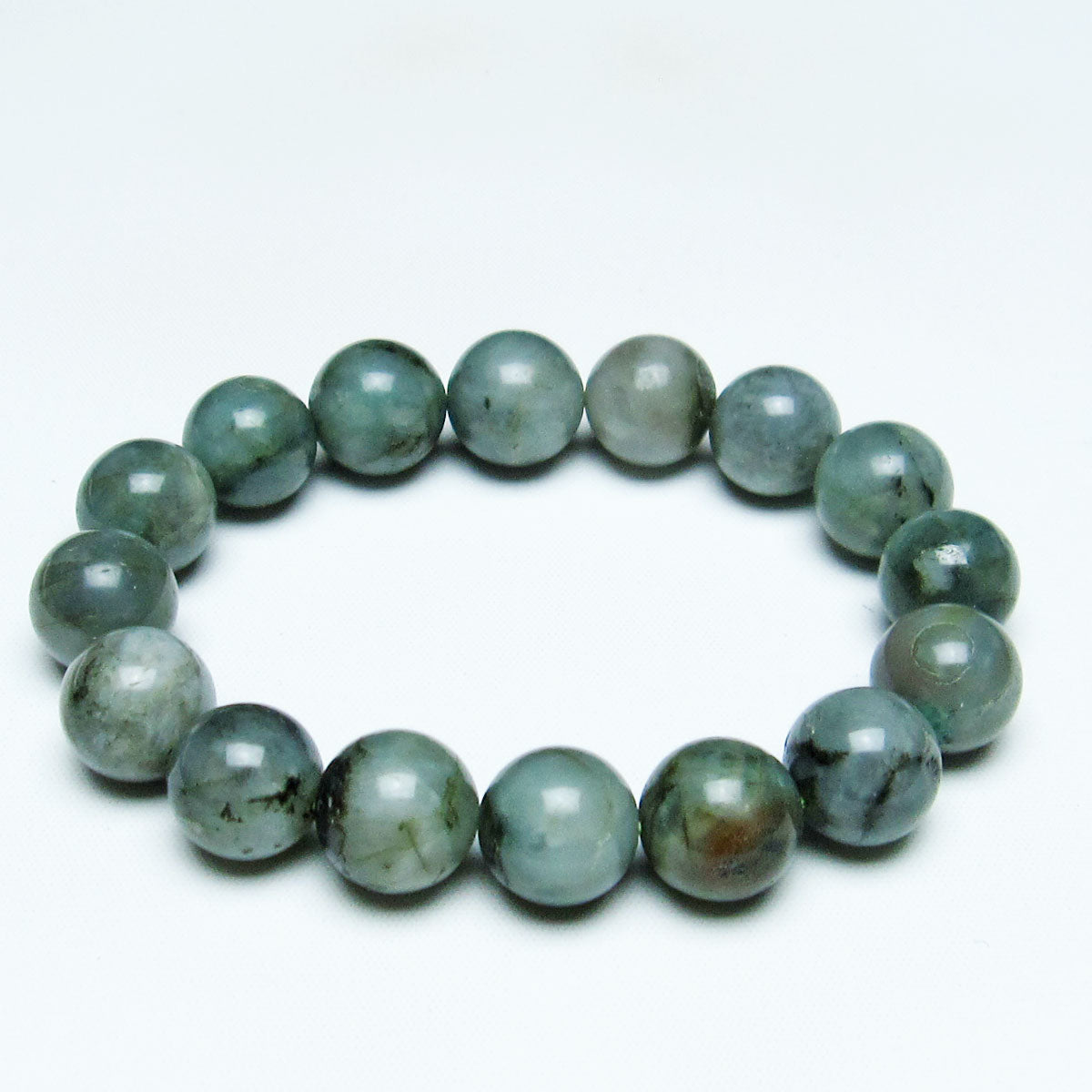 エメラルド ブレスレット 13mm Emerald Bracelet 緑玉 翠玉 メンズ レディース 一点物  111-32978