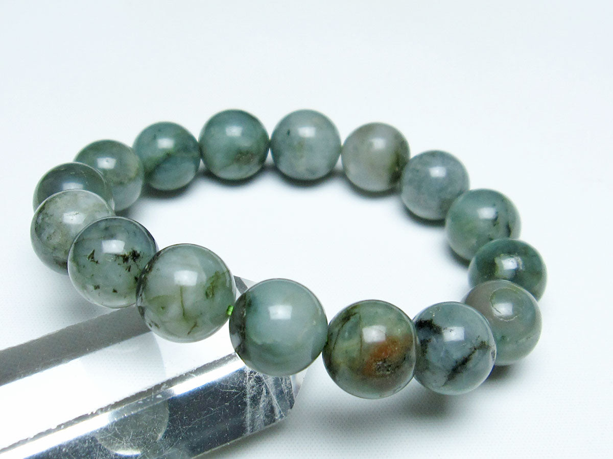 エメラルド ブレスレット 13mm Emerald Bracelet 緑玉 翠玉 メンズ レディース 一点物  111-32978