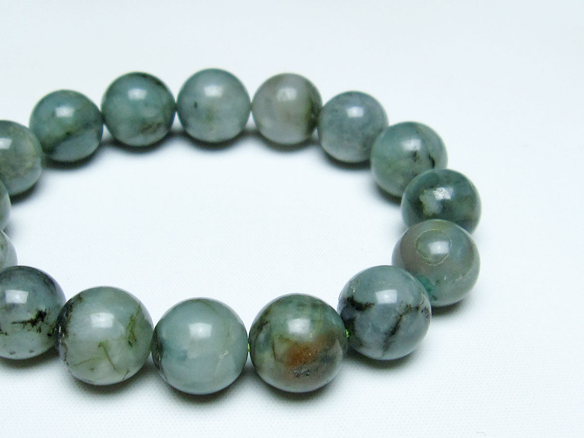エメラルド ブレスレット 13mm Emerald Bracelet 緑玉 翠玉 メンズ レディース 一点物  111-32978