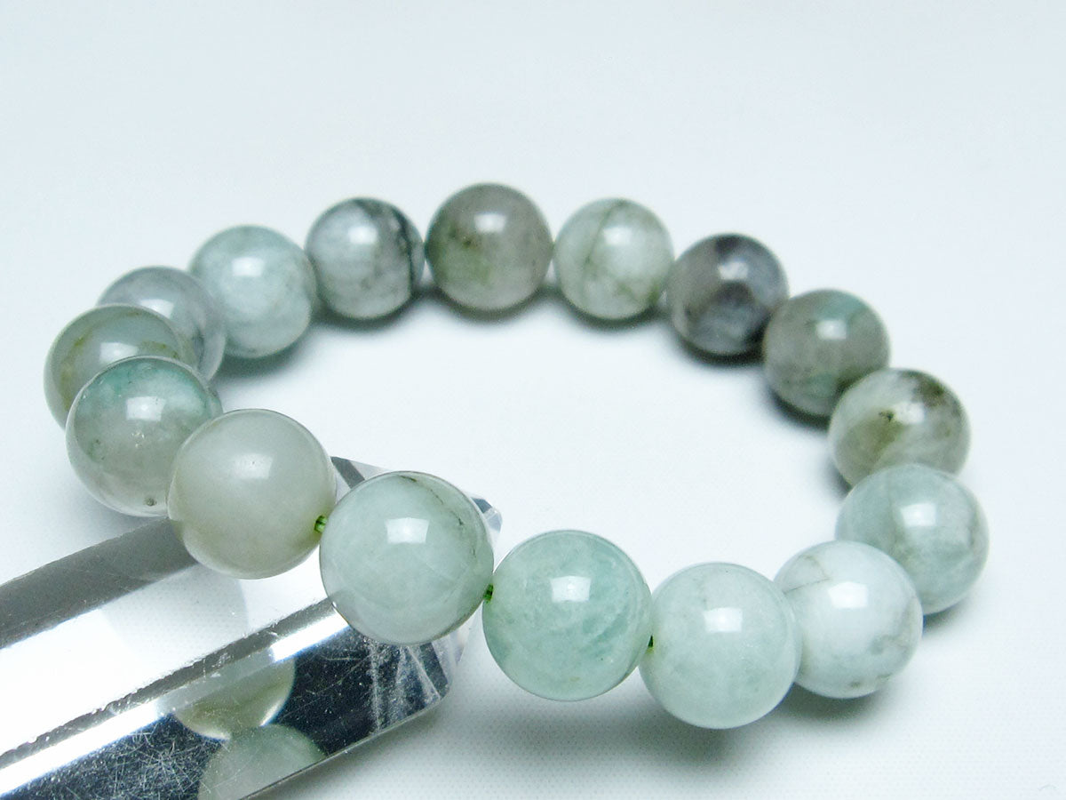 エメラルド ブレスレット 13mm Emerald Bracelet 緑玉 翠玉 メンズ レディース 一点物  111-32979