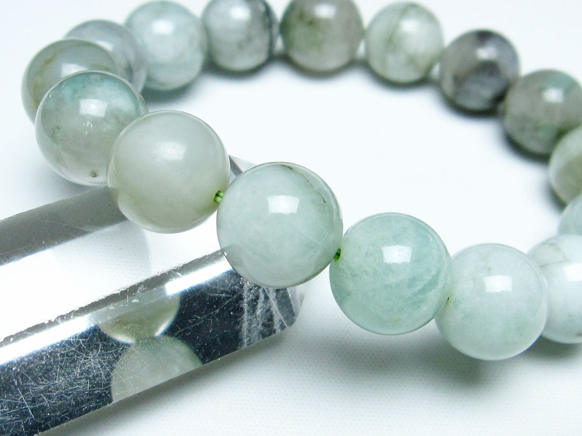 エメラルド ブレスレット 13mm Emerald Bracelet 緑玉 翠玉 メンズ レディース 一点物  111-32979