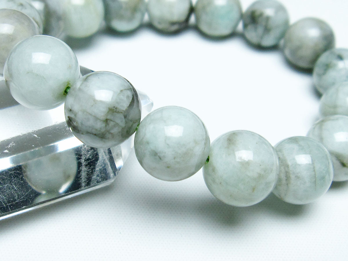 エメラルド ブレスレット 12mm メンズ レディース 一点物  111-32985