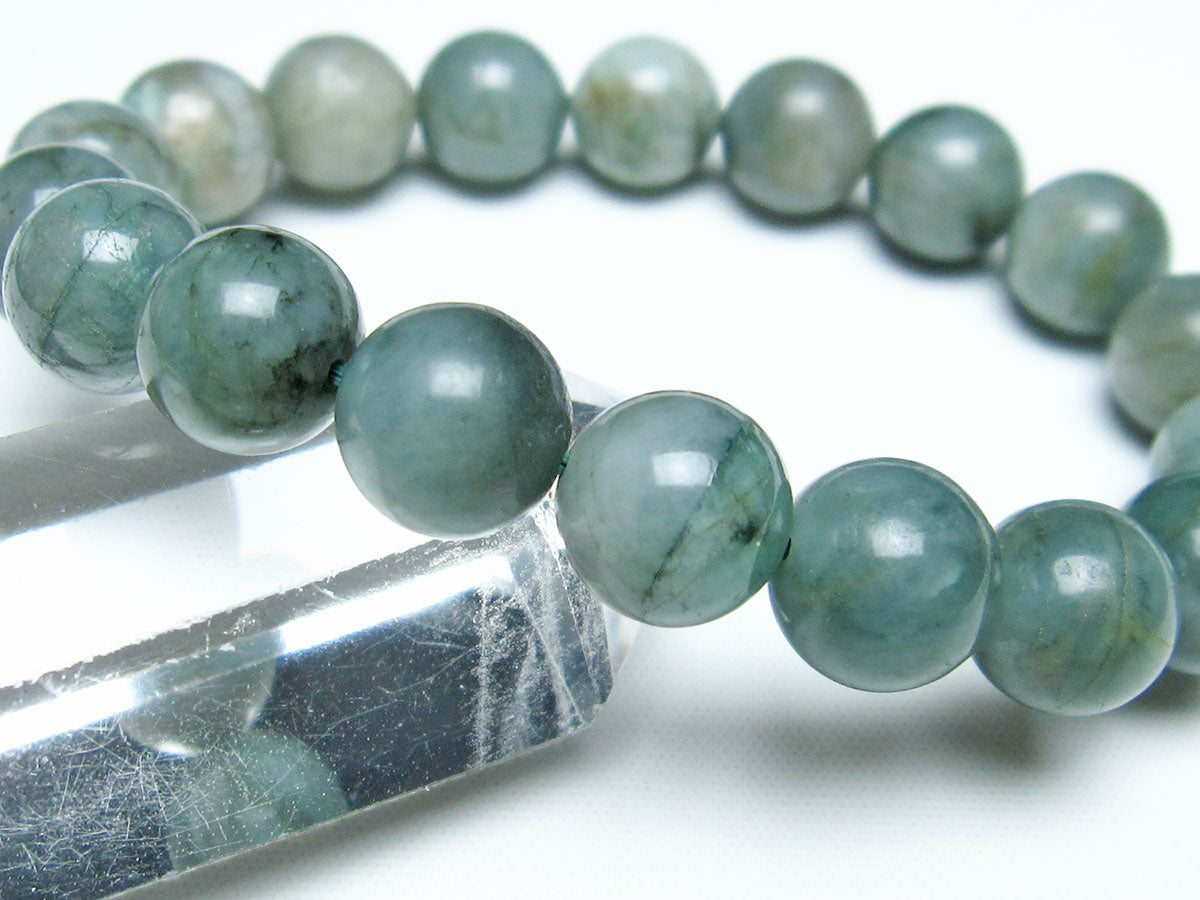 エメラルド ブレスレット 11mm Emerald Bracelet 緑玉 翠玉 メンズ レディース 一点物 メール便可 [M便 1/10] 111-32986