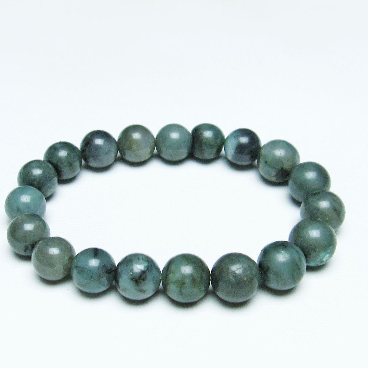 エメラルド ブレスレット 10mm メンズ レディース 一点物 メール便可 [M便 1/10] 111-32990