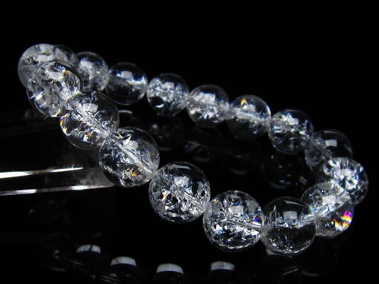 アイリスクォーツ 水晶 ブレスレット 13mm 一点物 メール便可 [M便 1/10] 111-35449 [sold out]