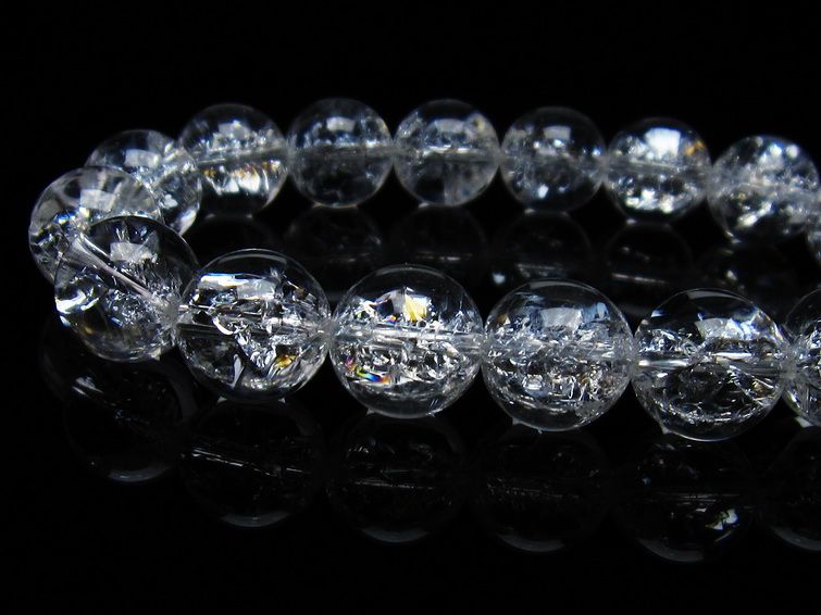 アイリスクォーツ 水晶 ブレスレット 13mm 一点物 メール便可 [M便 1/10] 111-35449 [sold out]