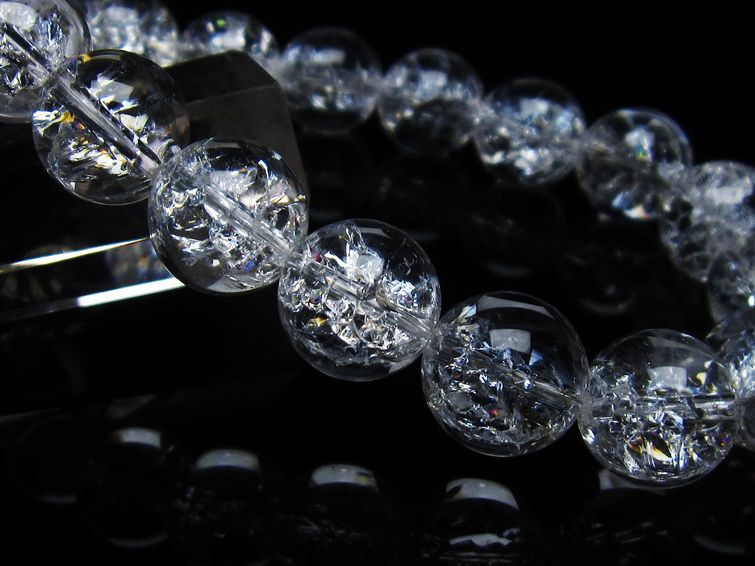 アイリスクォーツ 水晶 ブレスレット 13mm 一点物 メール便可 [M便 1/10] 111-35454