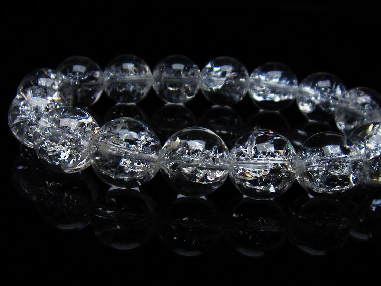 アイリスクォーツ 水晶 ブレスレット 14mm 一点物 メール便可 [M便 1/10] 111-35455
