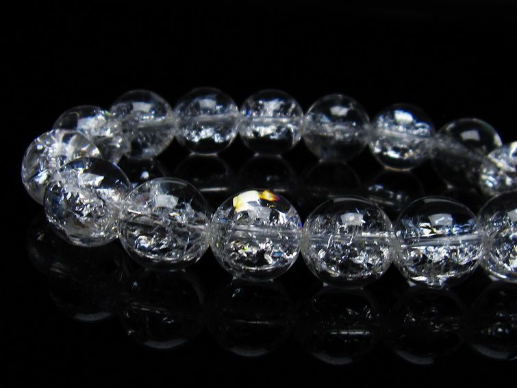 アイリスクォーツ 水晶 ブレスレット 14mm 一点物 メール便可 [M便 1/10] 111-35456
