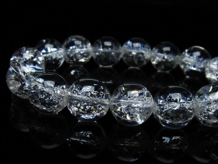 アイリスクォーツ 水晶 ブレスレット 14mm 一点物 メール便可 [M便 1/10] 111-35458