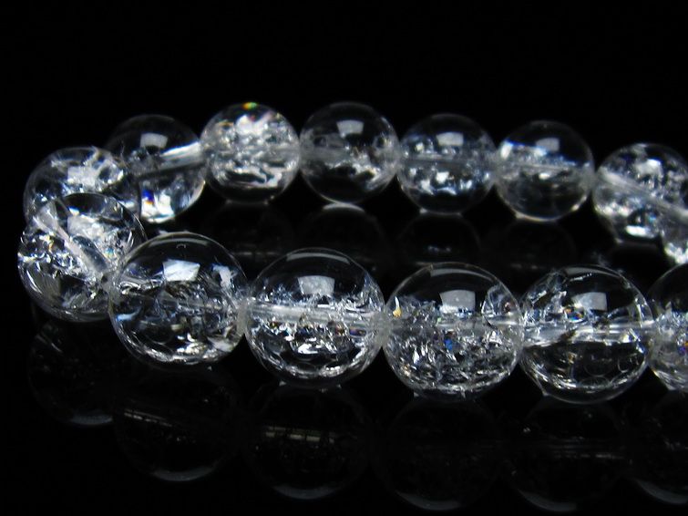 アイリスクォーツ 水晶 ブレスレット 14mm 一点物 メール便可 [M便 1/10] 111-35459