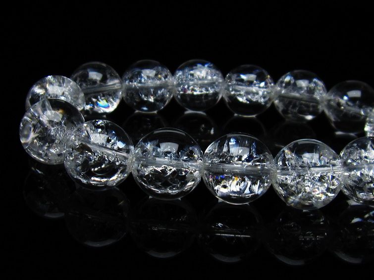 アイリスクォーツ 水晶 ブレスレット 14mm 一点物 メール便可 [M便 1/10] 111-35460