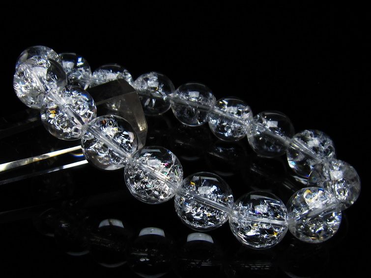 アイリスクォーツ 水晶 ブレスレット 14mm 一点物 メール便可 [M便 1/10] 111-35461 [sold out]