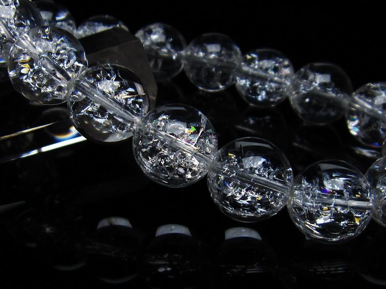 アイリスクォーツ 水晶 ブレスレット 14mm 一点物 メール便可 [M便 1/10] 111-35461 [sold out]