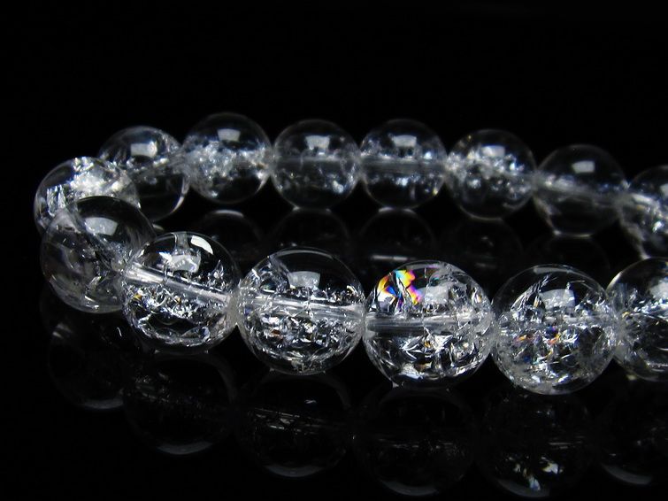 アイリスクォーツ 水晶 ブレスレット 14mm 一点物 メール便可 [M便 1/10] 111-35461 [sold out]