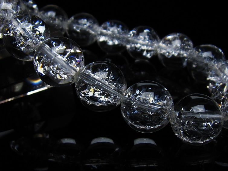 アイリスクォーツ 水晶 ブレスレット 14mm 一点物 メール便可 [M便 1/10] 111-35466