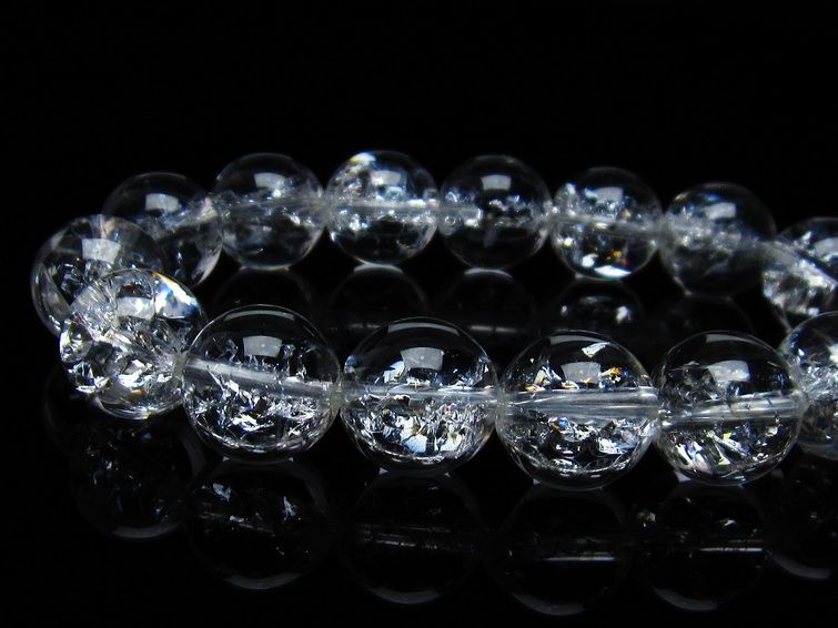 アイリスクォーツ 水晶 ブレスレット 14mm 一点物 メール便可 [M便 1/10] 111-35467