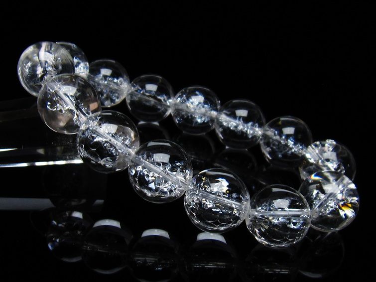 アイリスクォーツ 水晶 ブレスレット 16mm 一点物 111-35470