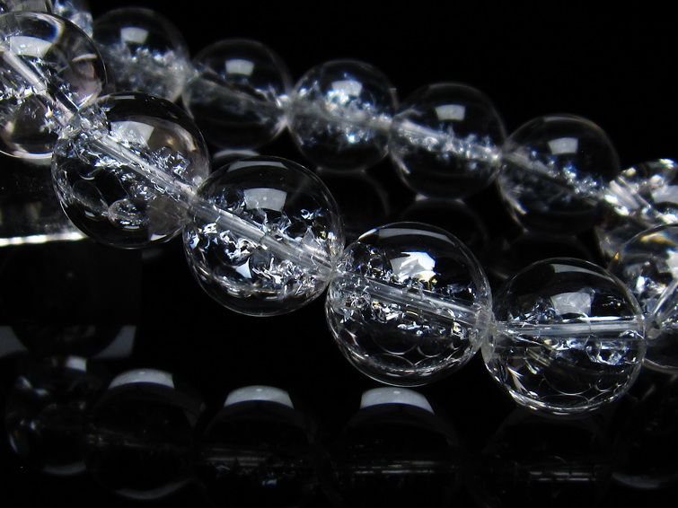 アイリスクォーツ 水晶 ブレスレット 16mm 一点物 111-35470