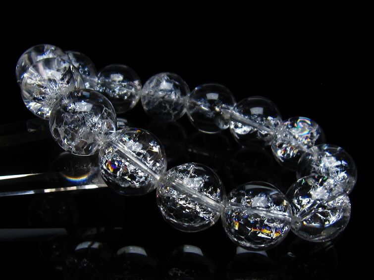 アイリスクォーツ 水晶 ブレスレット 16mm 一点物 111-35471