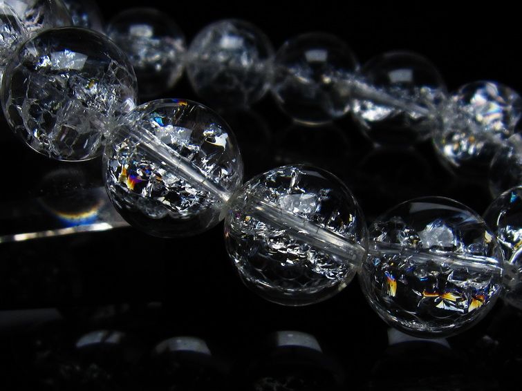 アイリスクォーツ 水晶 ブレスレット 16mm 一点物 111-35471