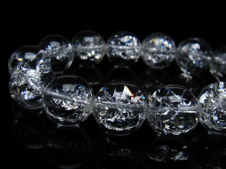 アイリスクォーツ 水晶 ブレスレット 16mm 一点物 111-35471