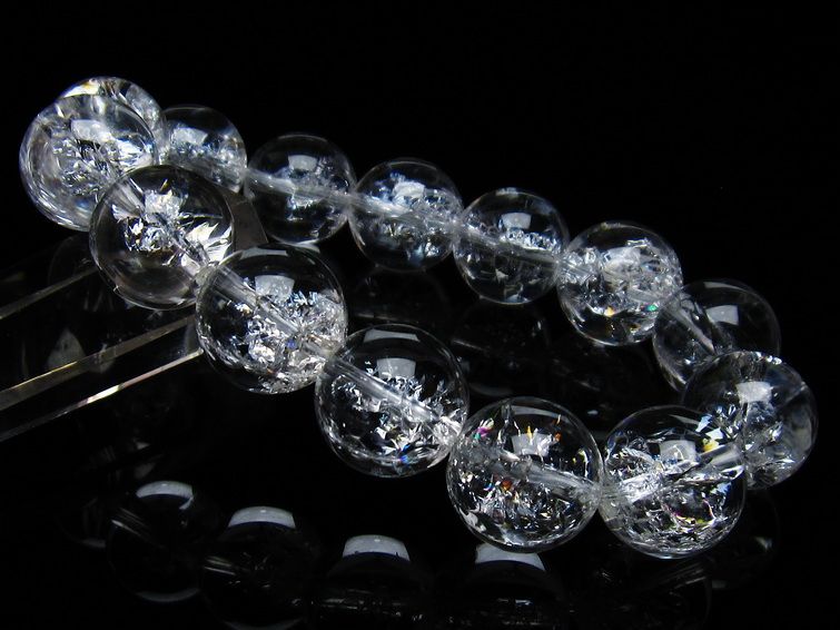 アイリスクォーツ 水晶 ブレスレット 16mm 一点物 111-35472