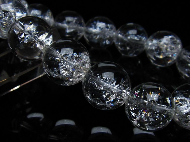 アイリスクォーツ 水晶 ブレスレット 16mm 一点物 111-35472