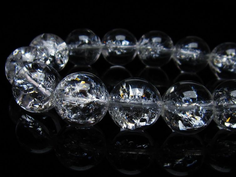 アイリスクォーツ 水晶 ブレスレット 16mm 一点物 111-35472