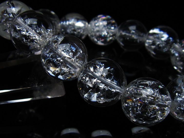 アイリスクォーツ 水晶 ブレスレット 16mm 一点物 111-35474