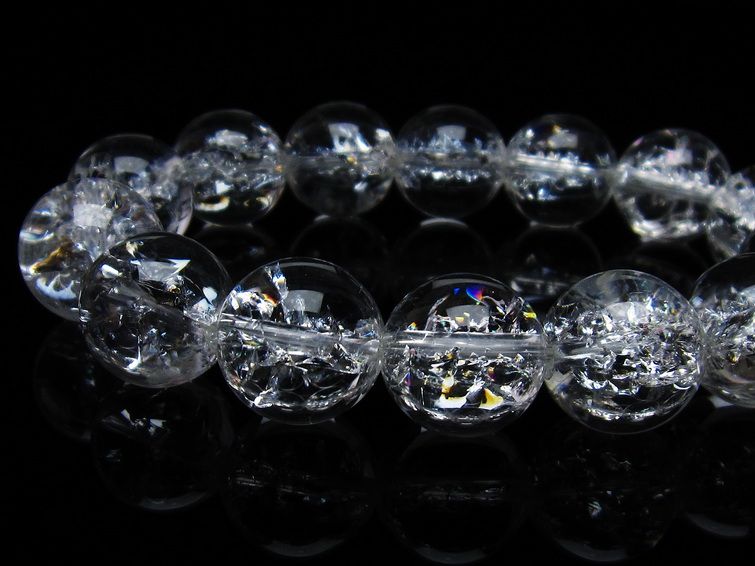 アイリスクォーツ 水晶 ブレスレット 16mm 一点物 111-35474