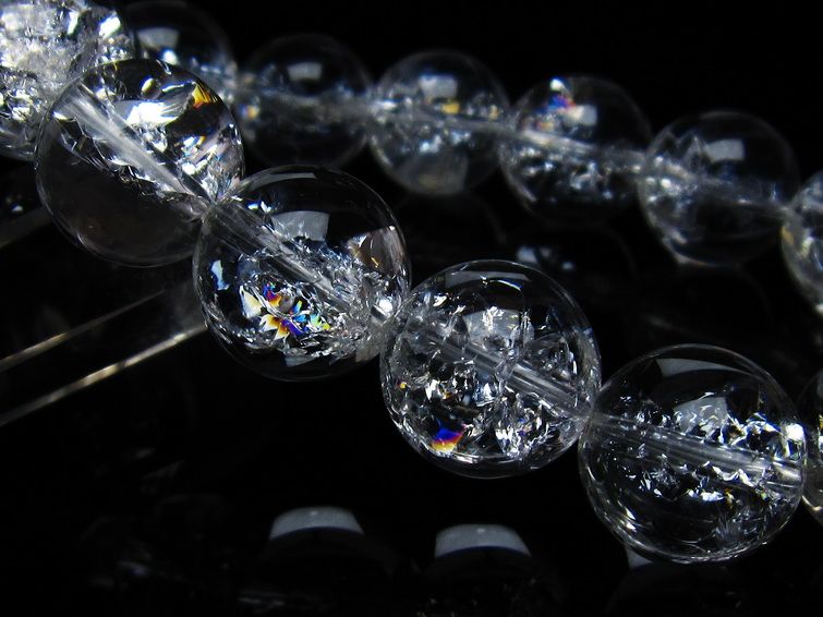 アイリスクォーツ 水晶 ブレスレット 16mm 一点物 111-35476 【sold out】