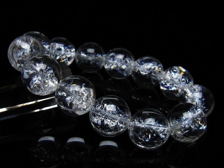 アイリスクォーツ 水晶 ブレスレット 17mm 一点物 111-35479