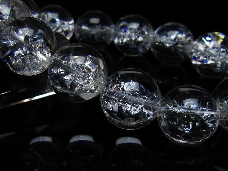 アイリスクォーツ 水晶 ブレスレット 17mm 一点物 111-35479