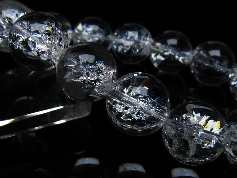 アイリスクォーツ 水晶 ブレスレット 17mm 一点物 111-35480