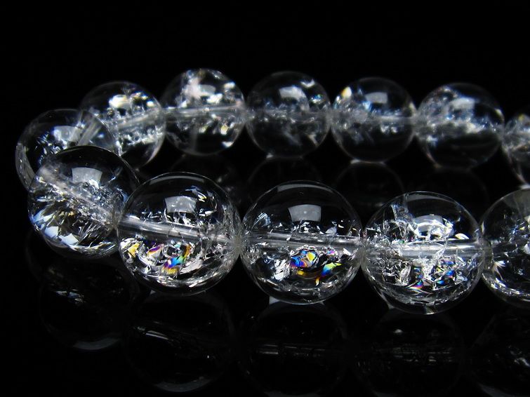 アイリスクォーツ 水晶 ブレスレット 17mm 一点物 111-35480