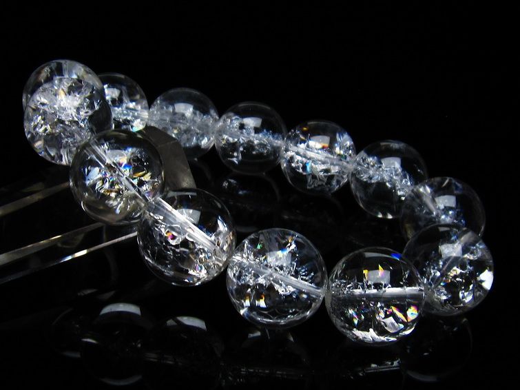 アイリスクォーツ 水晶 ブレスレット 17mm 一点物 111-35481