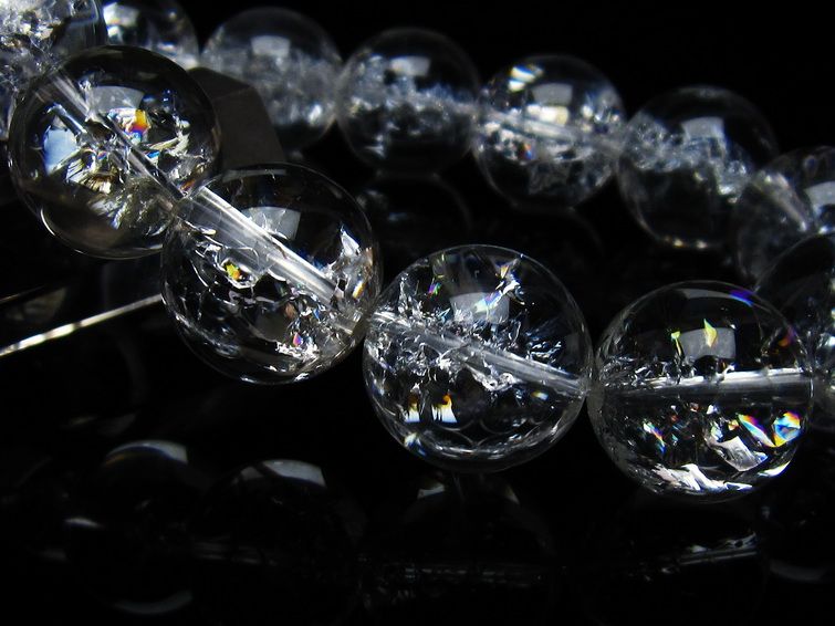 アイリスクォーツ 水晶 ブレスレット 17mm 一点物 111-35481