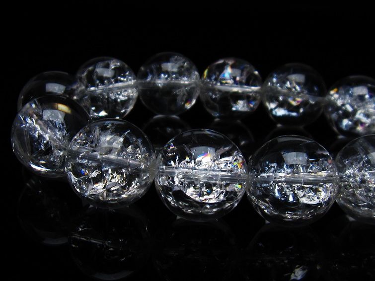 アイリスクォーツ 水晶 ブレスレット 17mm 一点物 111-35481