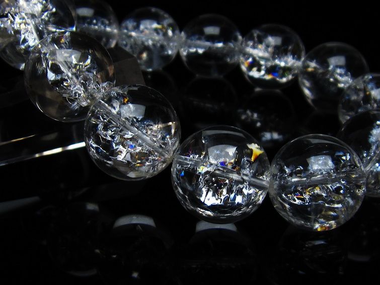 アイリスクォーツ 水晶 ブレスレット 18mm 一点物 111-35486 【sold out】