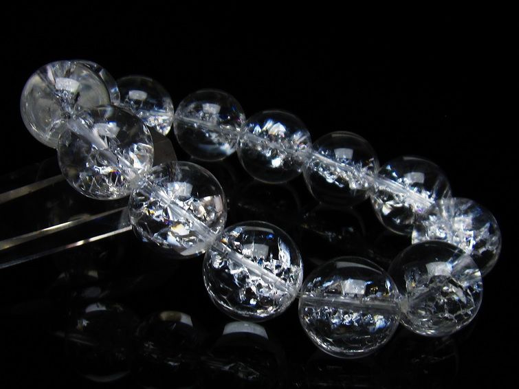 アイリスクォーツ 水晶 ブレスレット 18mm 一点物 111-35488