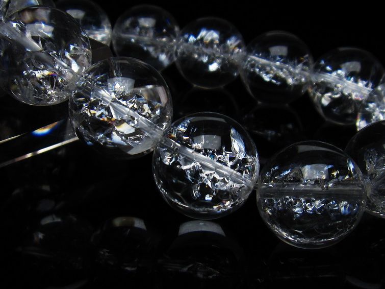 アイリスクォーツ 水晶 ブレスレット 18mm 一点物 111-35488